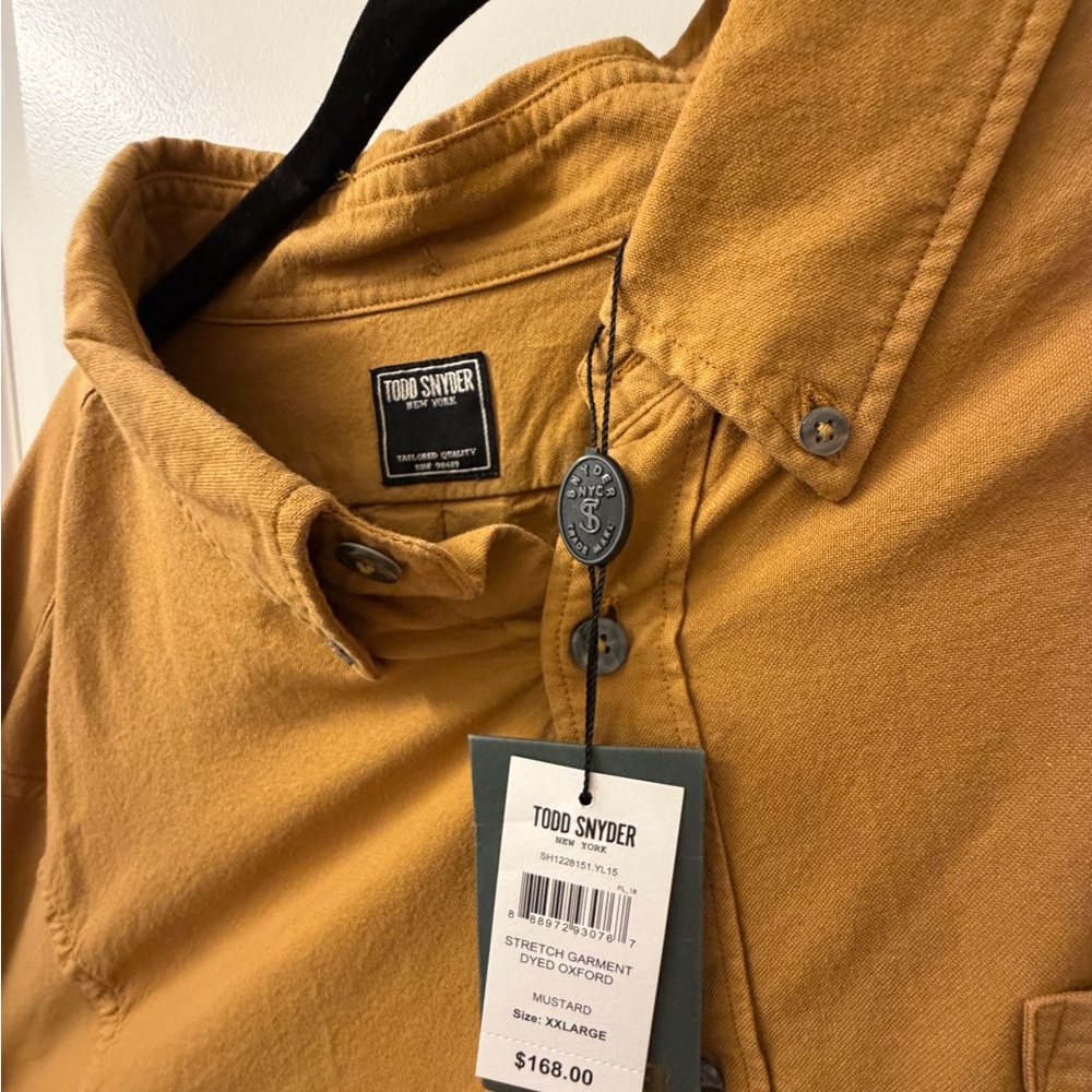 Todd Snyder Mustard Button-Down Oxford Shirt
